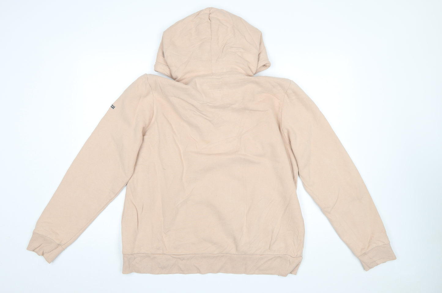 Superdry Women’s Beige Pullover Hoodie Size 16 Graphic Cotton Blend