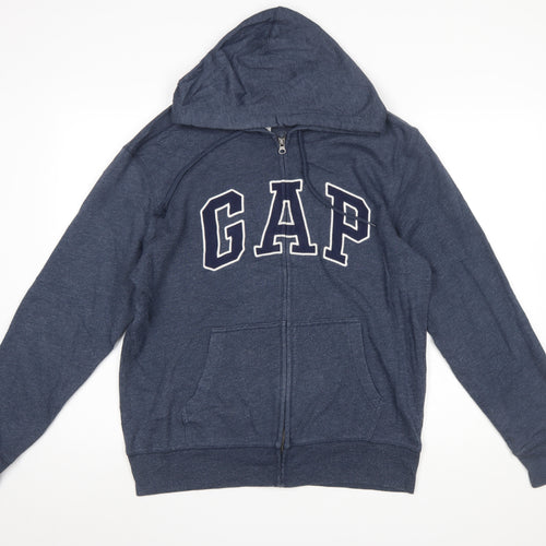 GAP Men’s Blue Full Zip Hoodie Medium Classic Logo Sweatshirt
