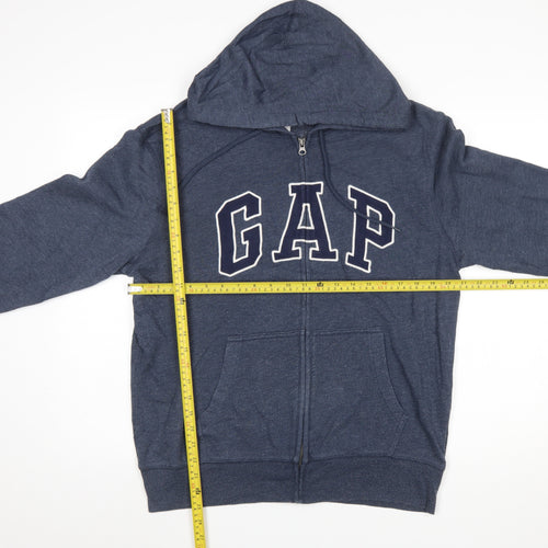 GAP Men’s Blue Full Zip Hoodie Medium Classic Logo Sweatshirt