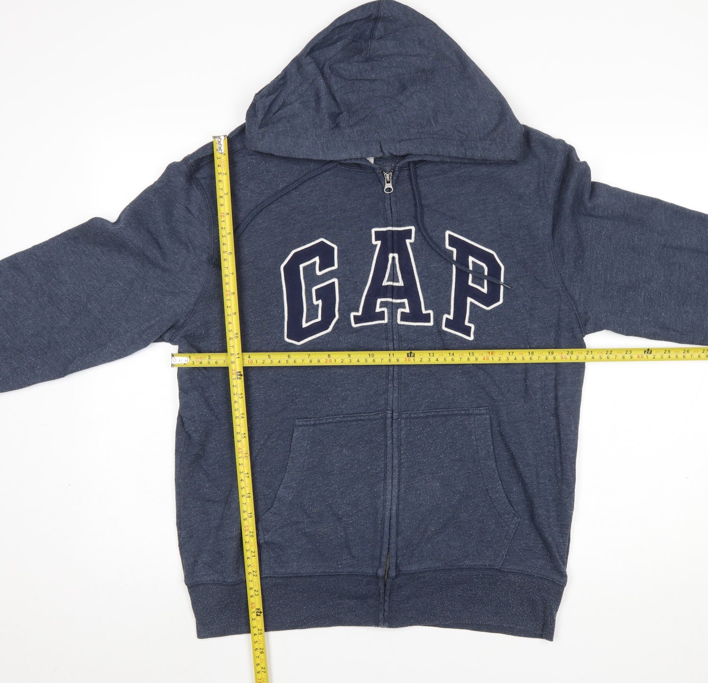 GAP Men’s Blue Full Zip Hoodie Medium Classic Logo Sweatshirt
