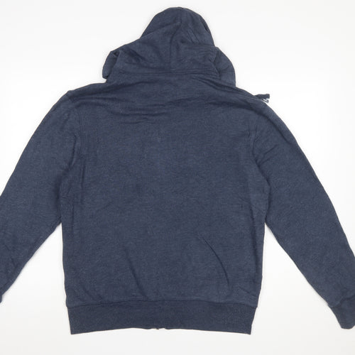 GAP Men’s Blue Full Zip Hoodie Medium Classic Logo Sweatshirt