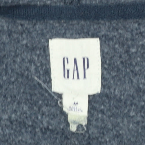 GAP Men’s Blue Full Zip Hoodie Medium Classic Logo Sweatshirt
