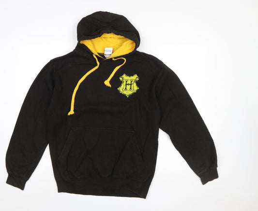 AWDis Men’s Black Harry Potter Hogwarts Pullover Hoodie Small