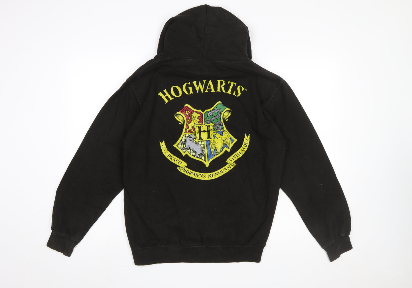 AWDis Men’s Black Harry Potter Hogwarts Pullover Hoodie Small
