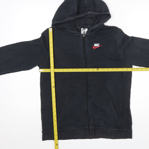 Nike Boys Black Full Zip Hoodie XL (15-16 Years) Cotton Blend