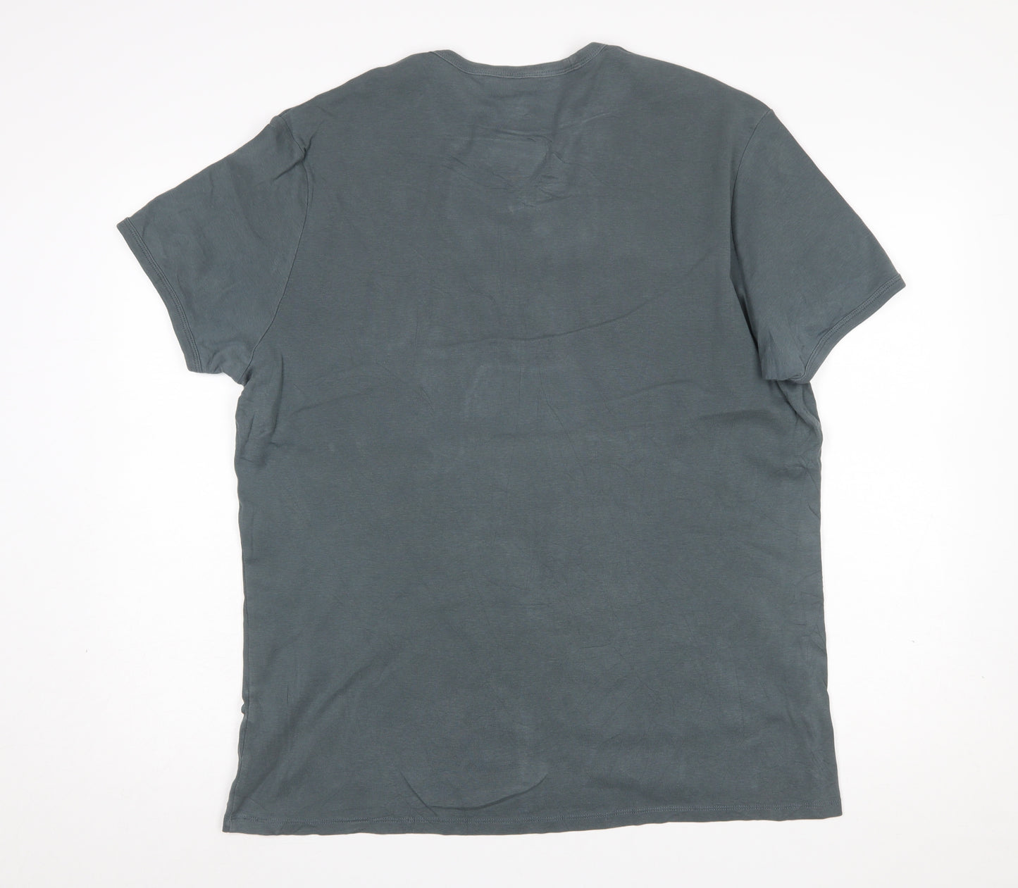 G-Star Raw Men’s Grey 2XL V-Neck Short Sleeve Cotton T-Shirt