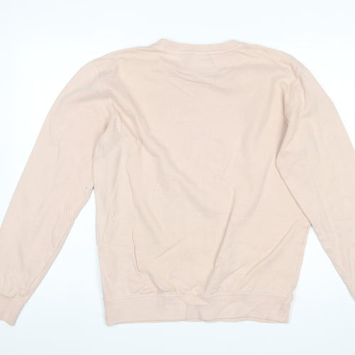 Champion Men's Beige Pullover Sweatshirt Small Cotton Crew Neck