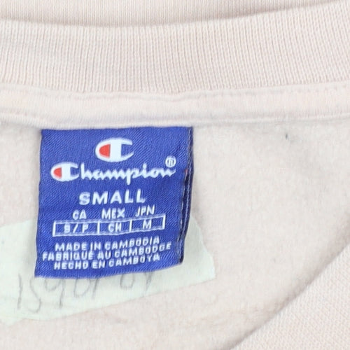 Champion Men's Beige Pullover Sweatshirt Small Cotton Crew Neck