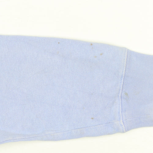 Stone Island Men's Blue Cotton Crew Neck Sweatshirt M