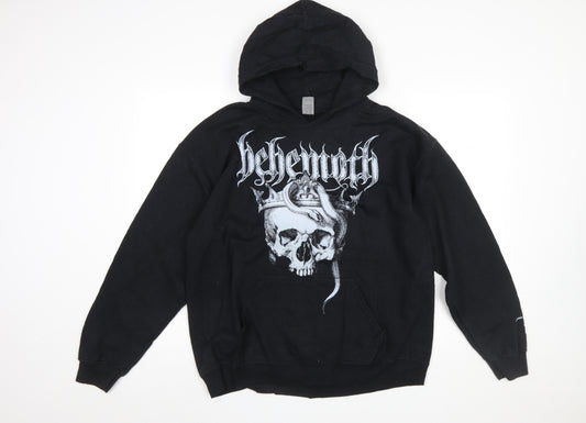 Gildan Men's Black Behemoth Graphic Pullover Hoodie Size L