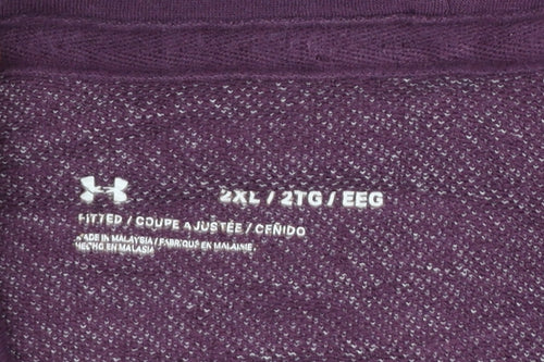 Under Armour Women’s Purple Hoodie 2XL Raglan Pullover Fleece Warm