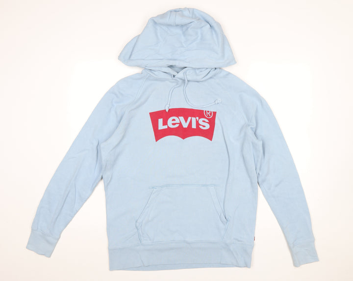 Levi's Men's Blue Pullover Hoodie Size S Graphic Logo Sweatshirt