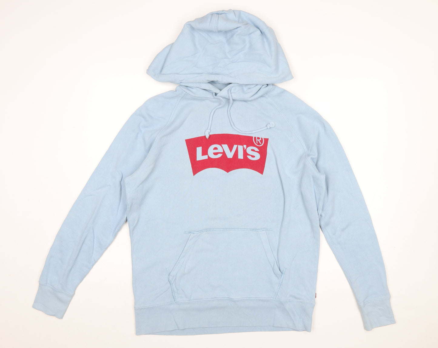 Levi's Men's Blue Pullover Hoodie Size S Graphic Logo Sweatshirt