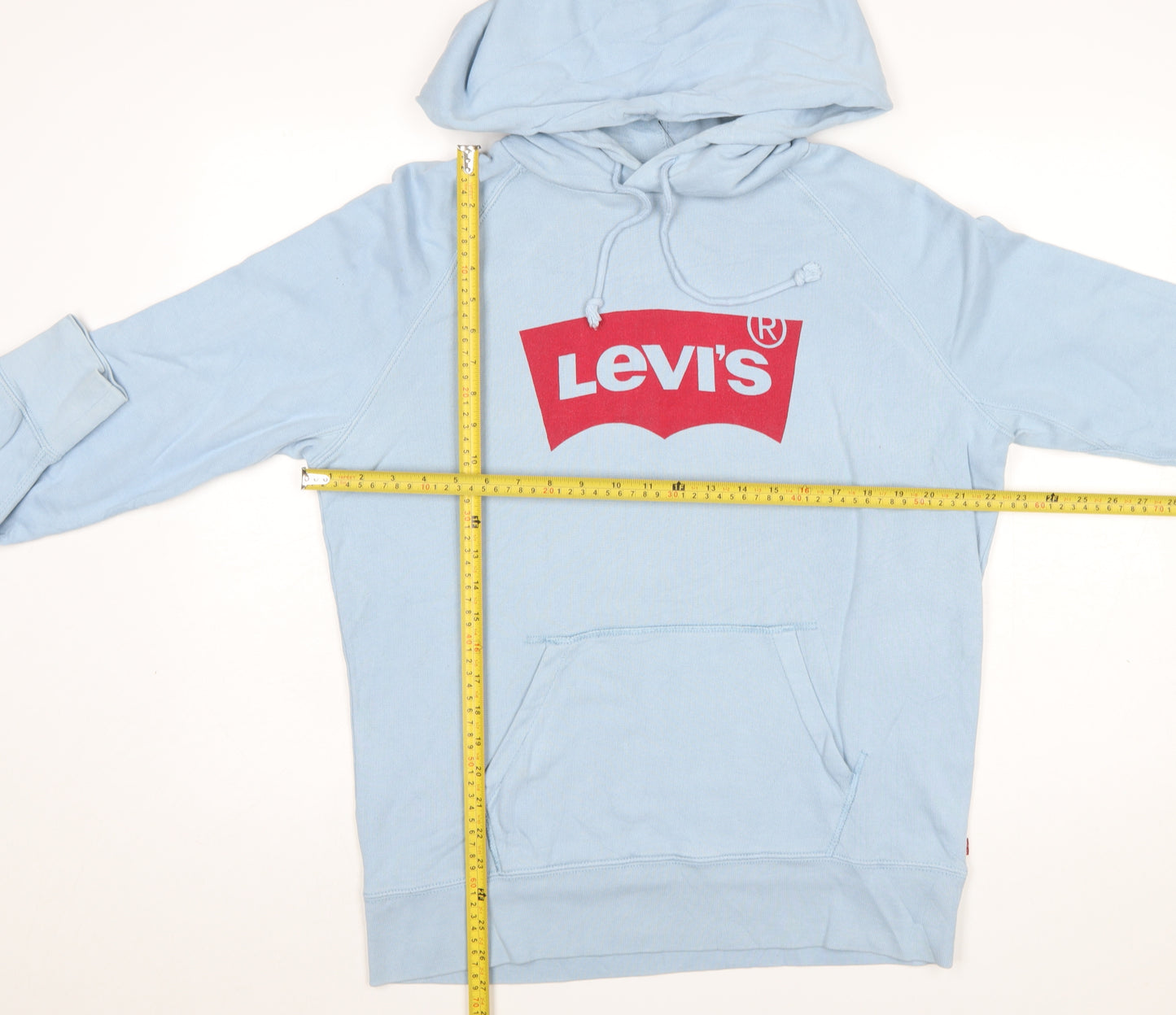 Levi's Men's Blue Pullover Hoodie Size S Graphic Logo Sweatshirt