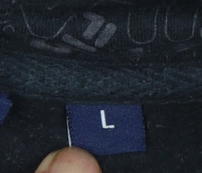 Fila Men's Black Logo Pullover Hoodie Size L Regular Fit