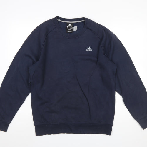 Adidas Men's Blue Pullover Sweatshirt M Crew Neck