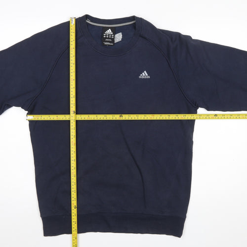 Adidas Men's Blue Pullover Sweatshirt M Crew Neck