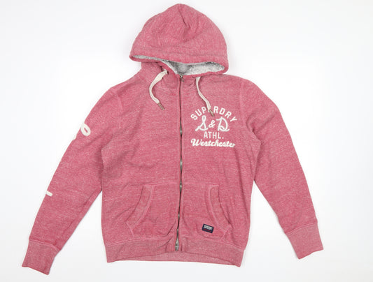 Superdry Women’s Pink Full Zip Hoodie XL - Soft Fleece Lined