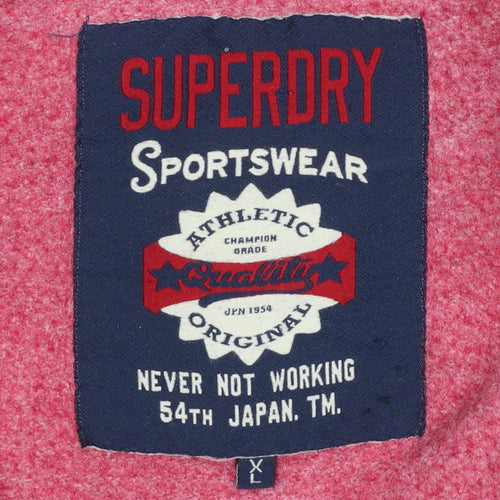 Superdry Women’s Pink Full Zip Hoodie XL - Soft Fleece Lined