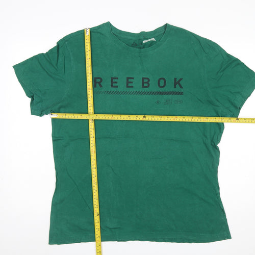 Reebok Men's Green XL Sports Graphic Print T-Shirt