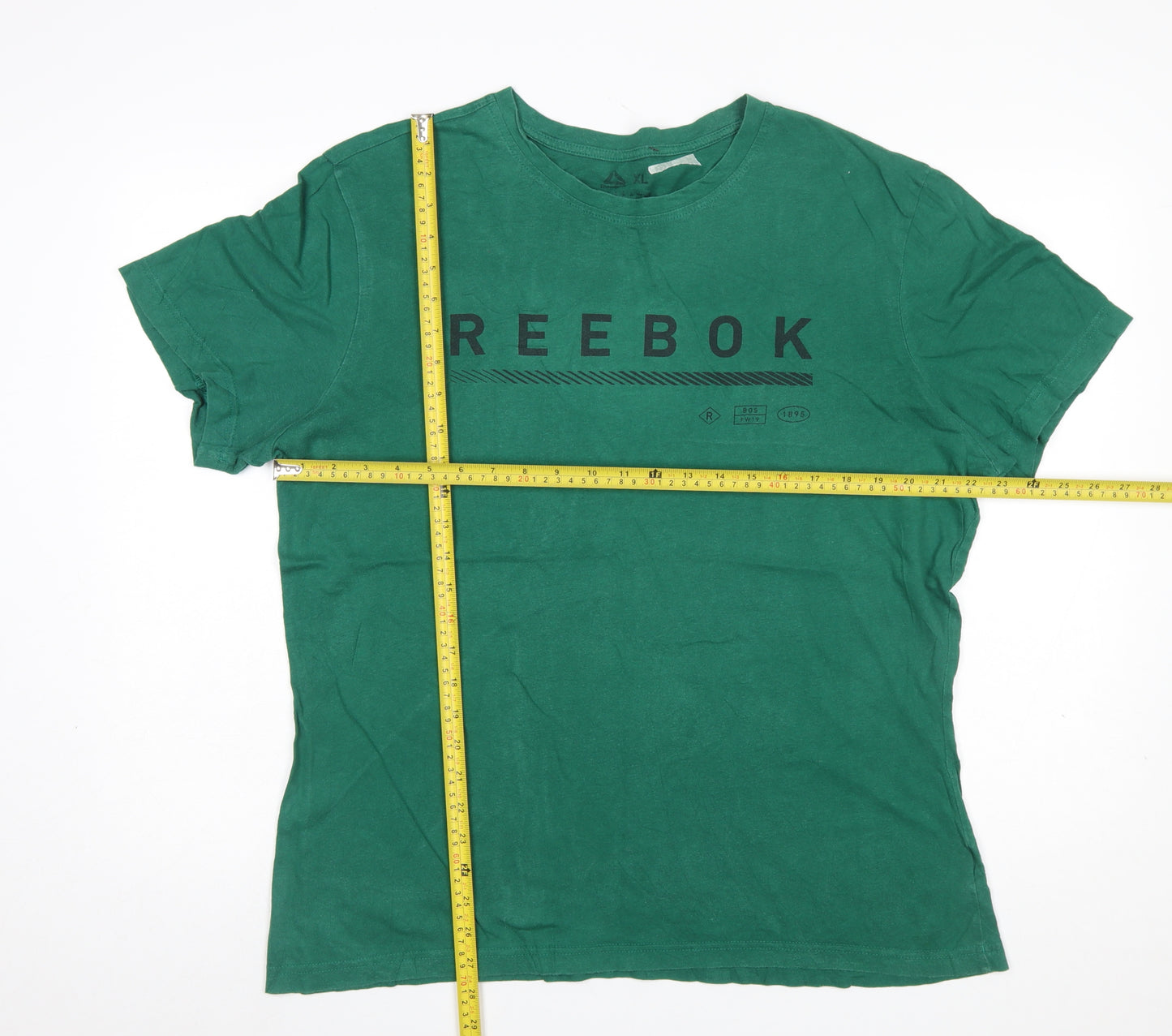 Reebok Men's Green XL Sports Graphic Print T-Shirt