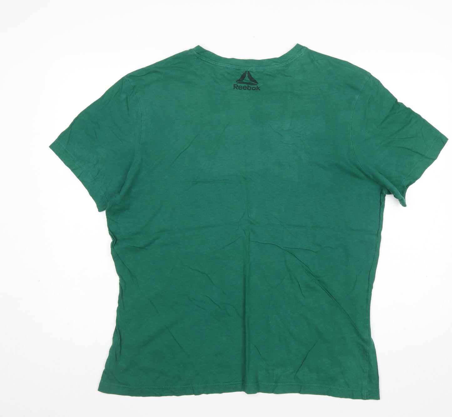 Reebok Men's Green XL Sports Graphic Print T-Shirt