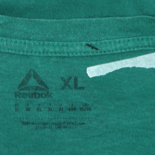 Reebok Men's Green XL Sports Graphic Print T-Shirt
