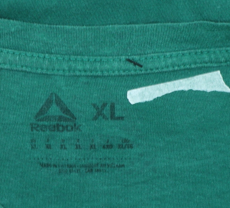 Reebok Men's Green XL Sports Graphic Print T-Shirt