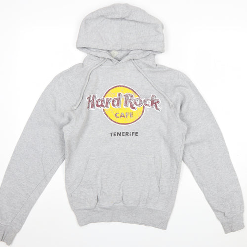 Hard Rock Cafe Women’s Grey Pullover Hoodie Small Tenerife Logo