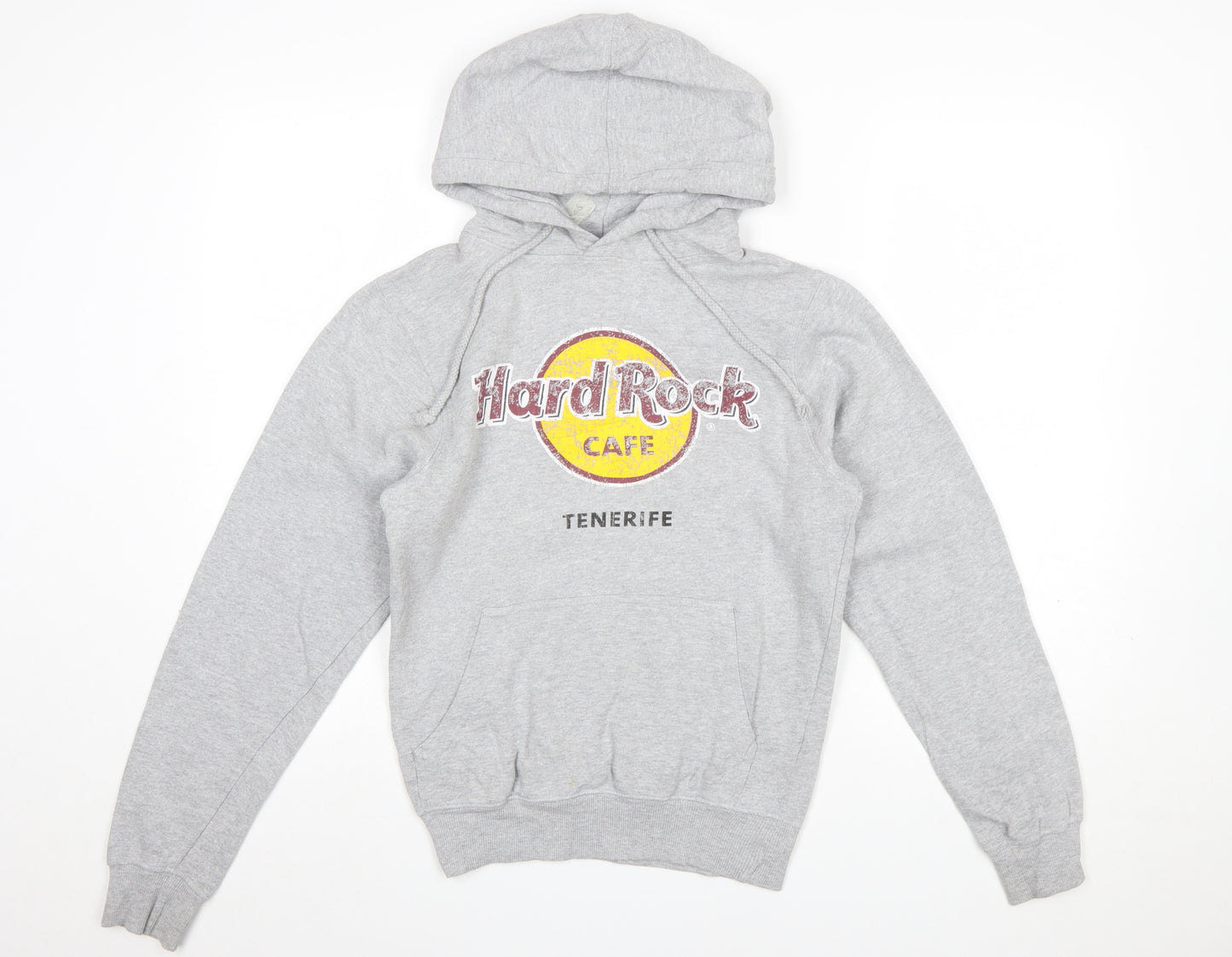 Hard Rock Cafe Women’s Grey Pullover Hoodie Small Tenerife Logo