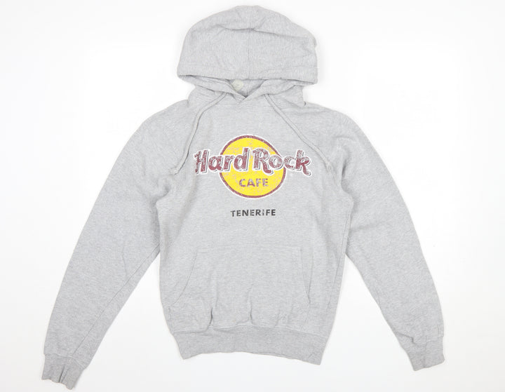 Hard Rock Cafe Women’s Grey Pullover Hoodie Small Tenerife Logo