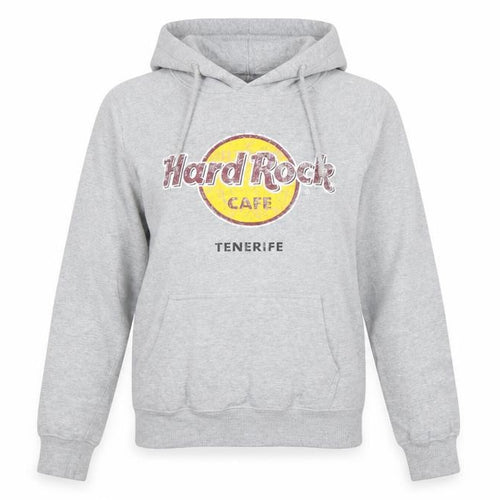 Hard Rock Cafe Women’s Grey Pullover Hoodie Small Tenerife Logo