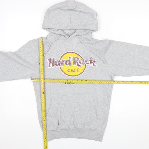 Hard Rock Cafe Women’s Grey Pullover Hoodie Small Tenerife Logo