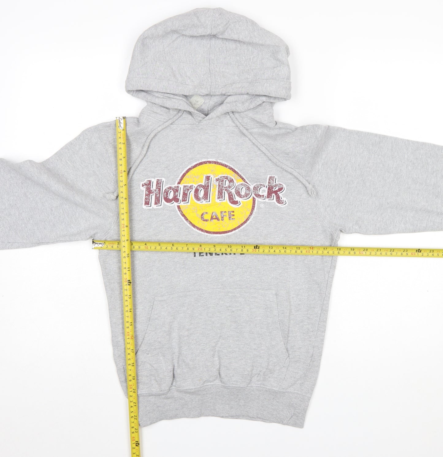 Hard Rock Cafe Women’s Grey Pullover Hoodie Small Tenerife Logo