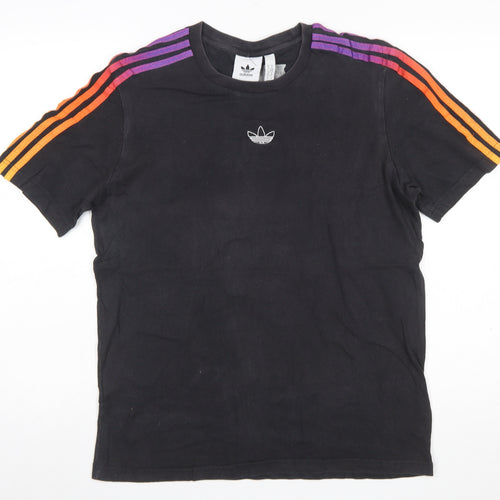 adidas Men's Black Short Sleeve Retro Sports T-Shirt Size M