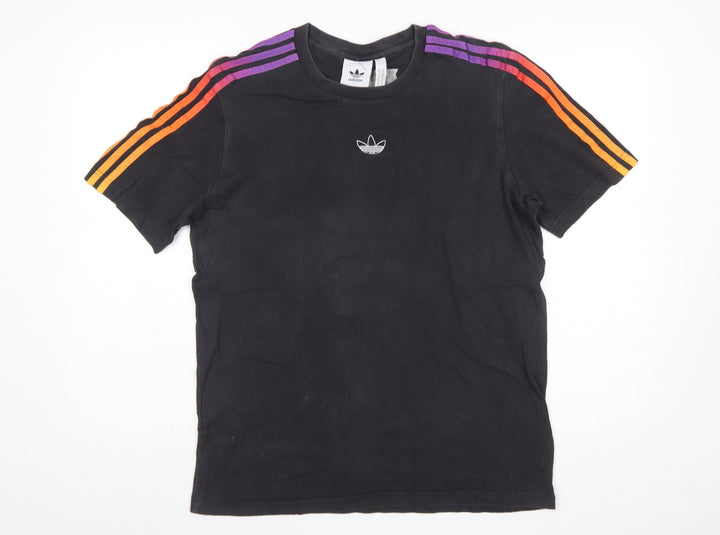 adidas Men's Black Short Sleeve Retro Sports T-Shirt Size M