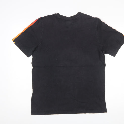 adidas Men's Black Short Sleeve Retro Sports T-Shirt Size M