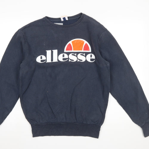 Ellesse Mens Blue Small Crew Neck Pullover Sweatshirt