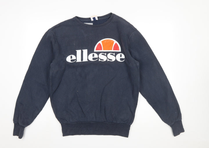 Ellesse Mens Blue Small Crew Neck Pullover Sweatshirt