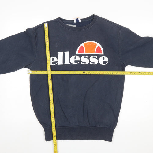 Ellesse Mens Blue Small Crew Neck Pullover Sweatshirt