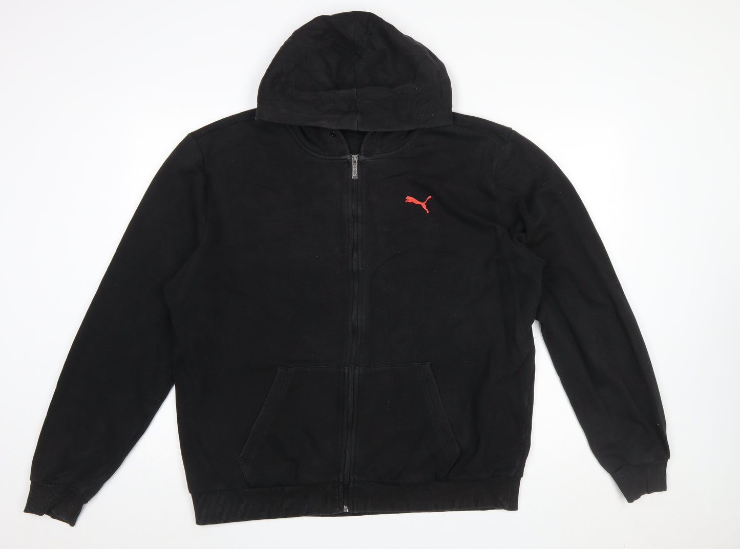 PUMA Men's Black XL Full Zip Hoodie with Logo Graphic