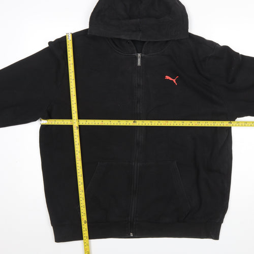 PUMA Men's Black XL Full Zip Hoodie with Logo Graphic