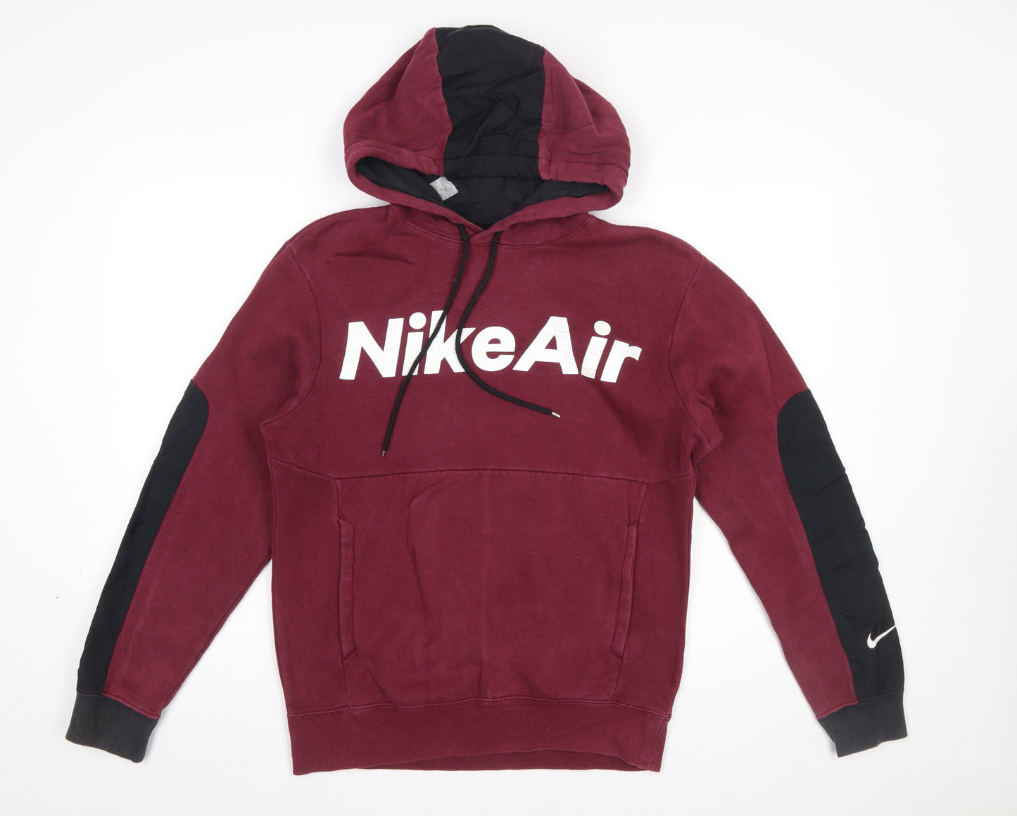 Nike Air Men's Burgundy Hoodie XS Pullover Fleece Logo Sweatshirt