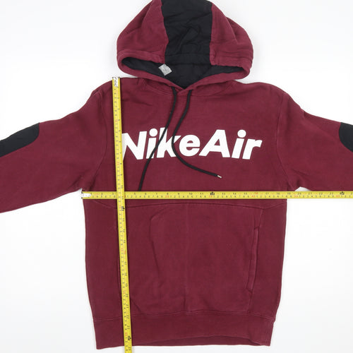 Nike Air Men's Burgundy Hoodie XS Pullover Fleece Logo Sweatshirt
