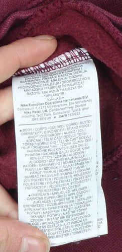 Nike Air Men's Burgundy Hoodie XS Pullover Fleece Logo Sweatshirt