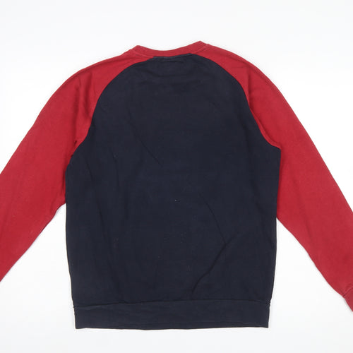 Champion Boys Navy Red XL 13-14 Years Crew Neck Pullover Sweatshirt