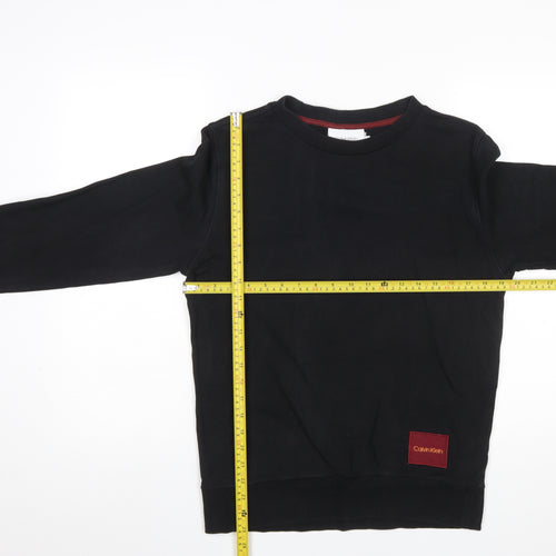 Calvin Klein Men's Black Small Pullover Sweatshirt Crew Neck Cotton