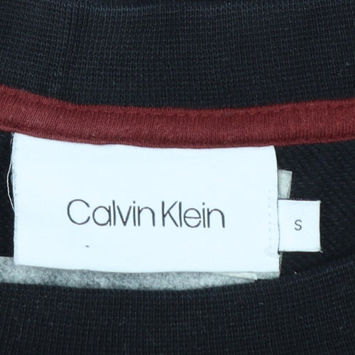 Calvin Klein Men's Black Small Pullover Sweatshirt Crew Neck Cotton