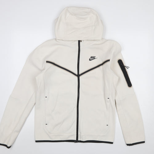 Nike Men’s Ivory Full Zip Hoodie Small Lightweight Sportswear