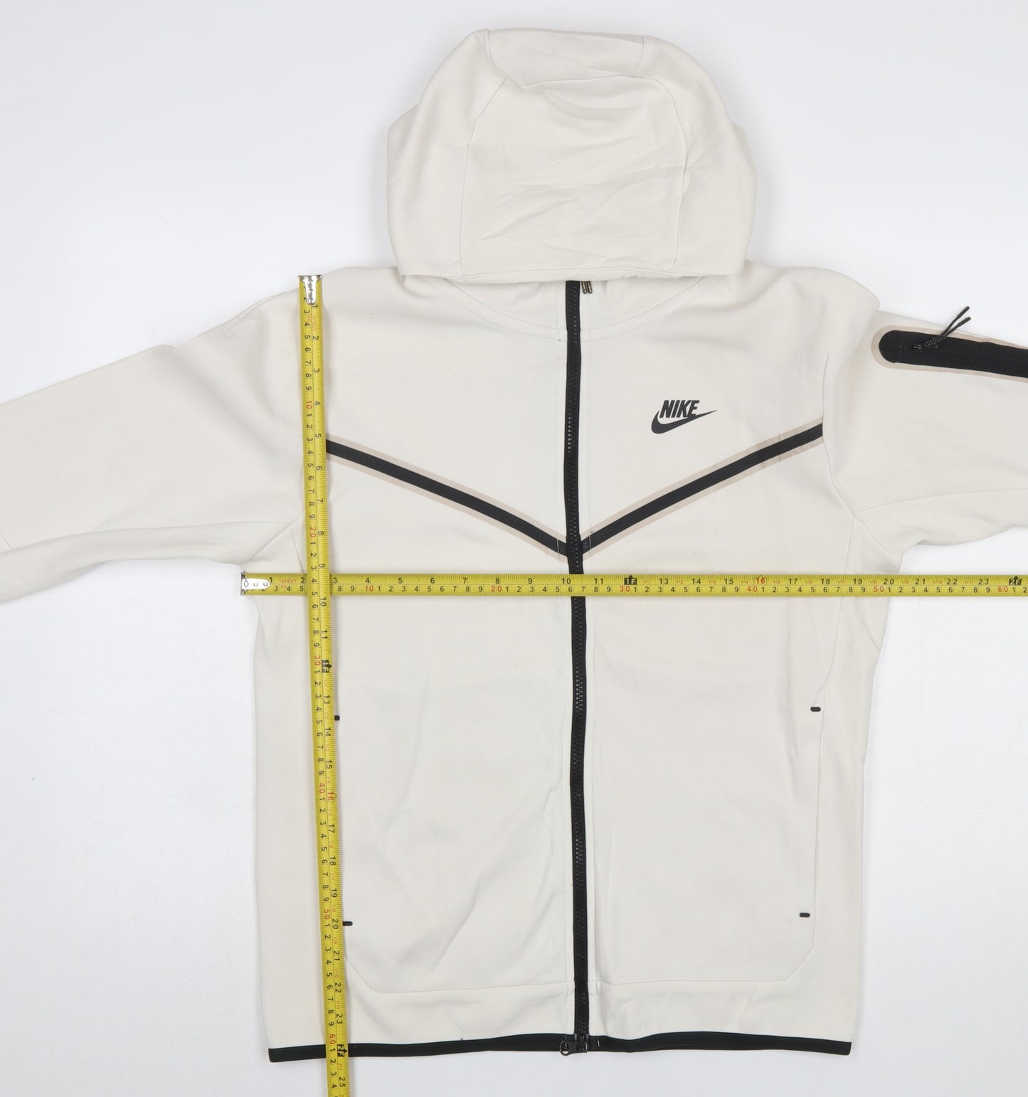 Nike Men’s Ivory Full Zip Hoodie Small Lightweight Sportswear